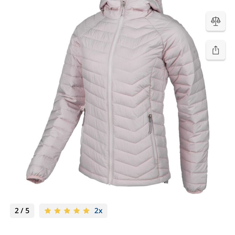 Columbia Powder Lite Soft Pink Puffer Jacket